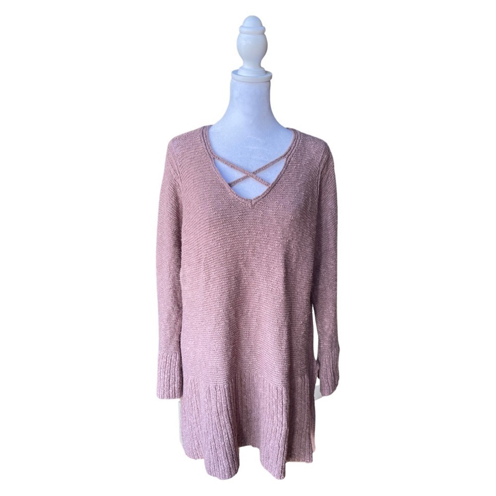 Philosophy Women’s Oversized Hi/Low Sweater | Size XL | Color Dusty Rose